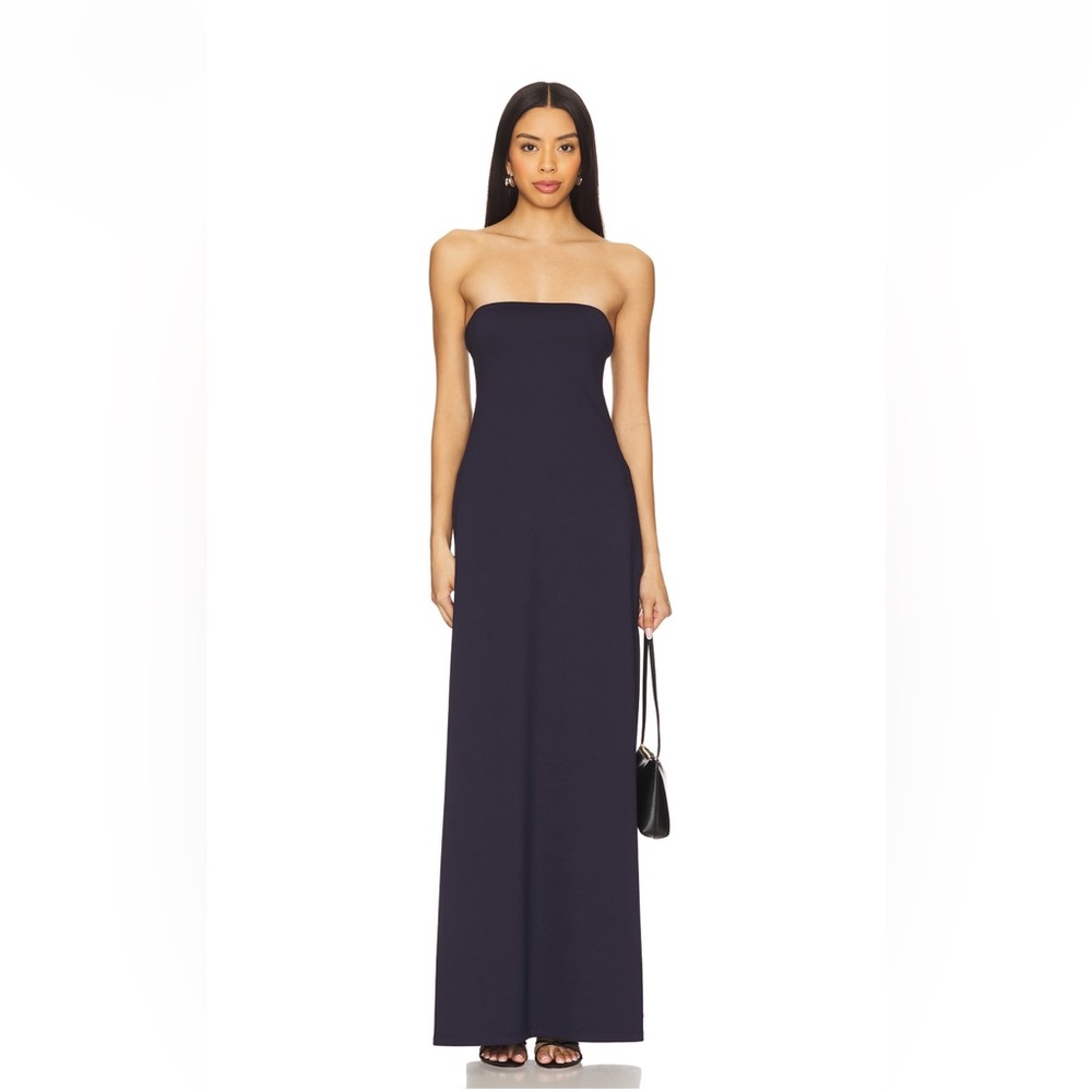 Susana Monaco Olympia Strapless Jumpsuit Midnight Blue Sz S